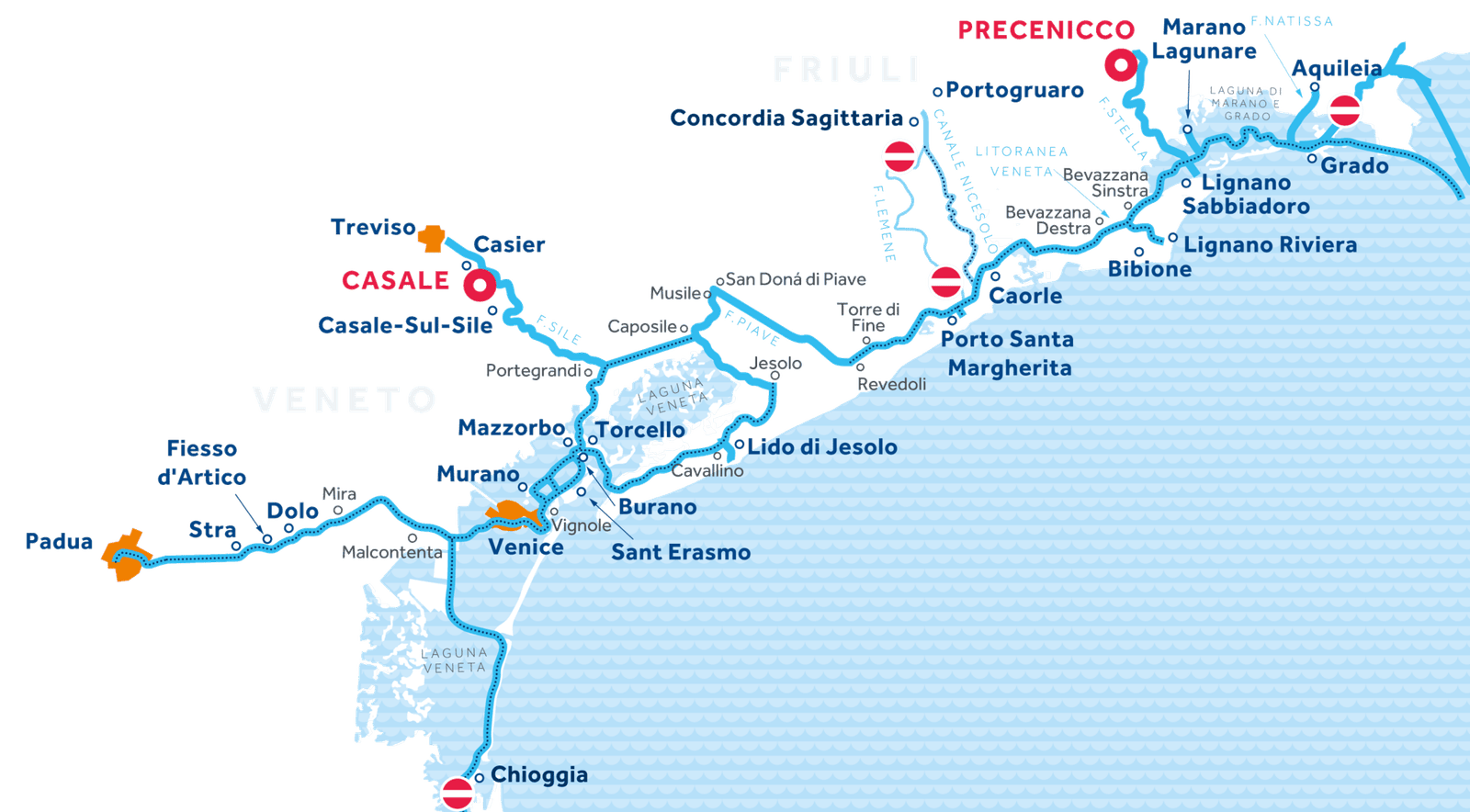 Venice and Friuli Region map